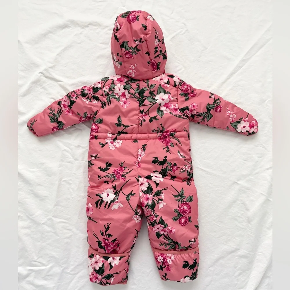 The Children’s Place Pink Floral Baby Bunting Snow Suit | 9-12m | Nearly New